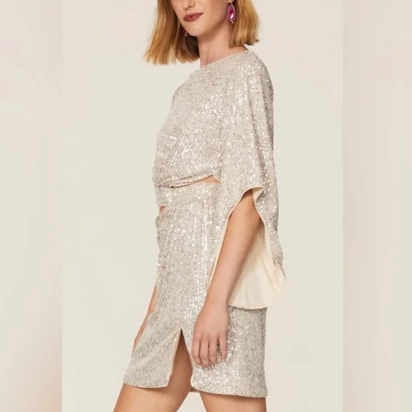 Bardot Cutout Sequins Dress - Picture 3 of 4